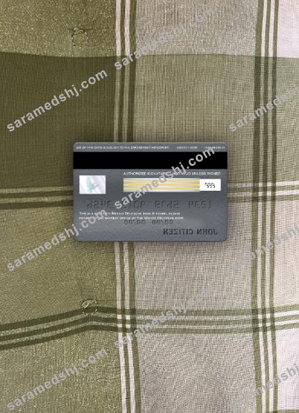 Mexico Deutsche bank visa platinum card photolook back